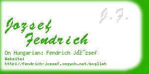 jozsef fendrich business card